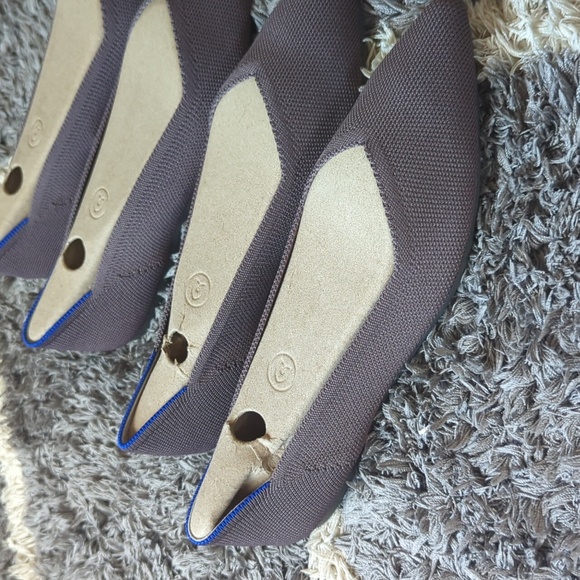 Rothy's Ponts in Mink Purple with Blue Heel Trim Size Women's 10 - Picture 3 of 9